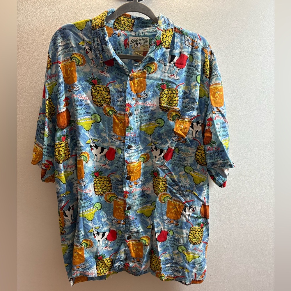 Big Dogs Hawaiian Cocktail Shirt XL